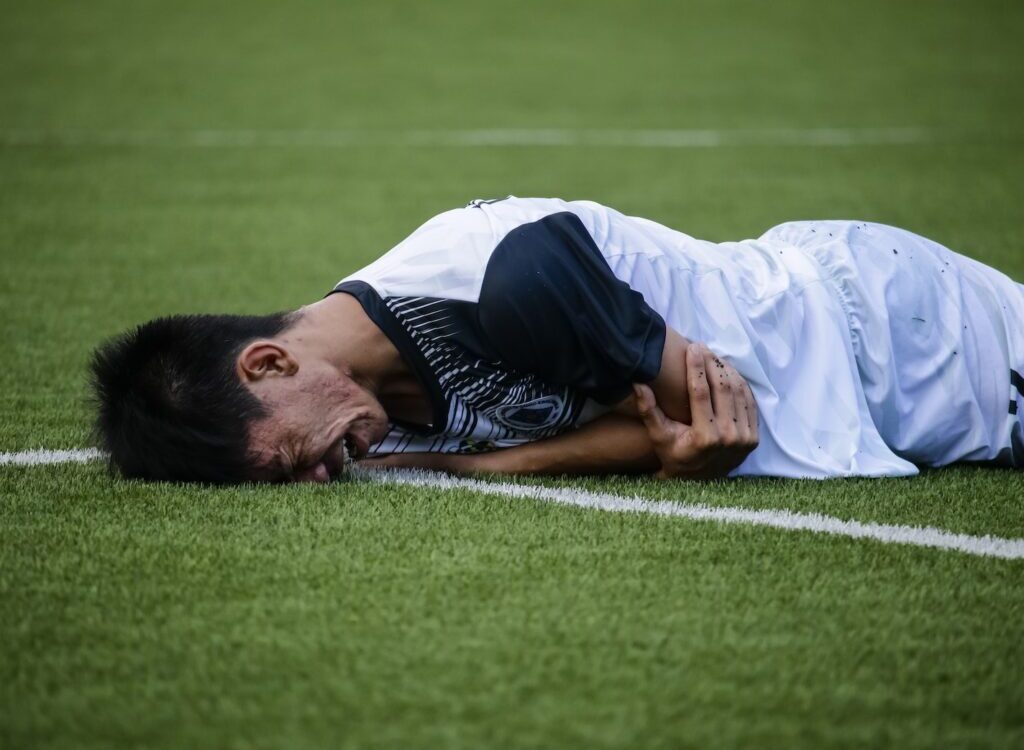Man Crying on Field