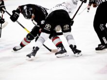 ice hockey players on rink
