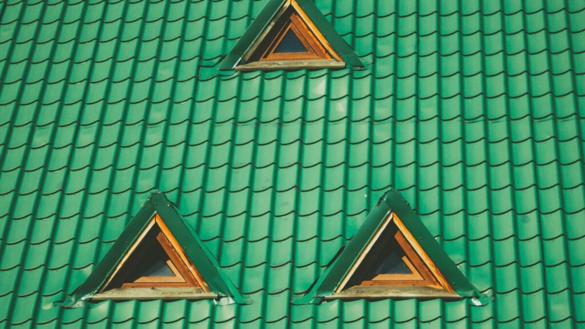 photo of green tiled roof
