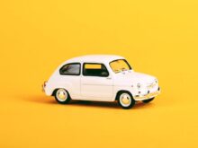 white volkswagen beetle coupe scale model