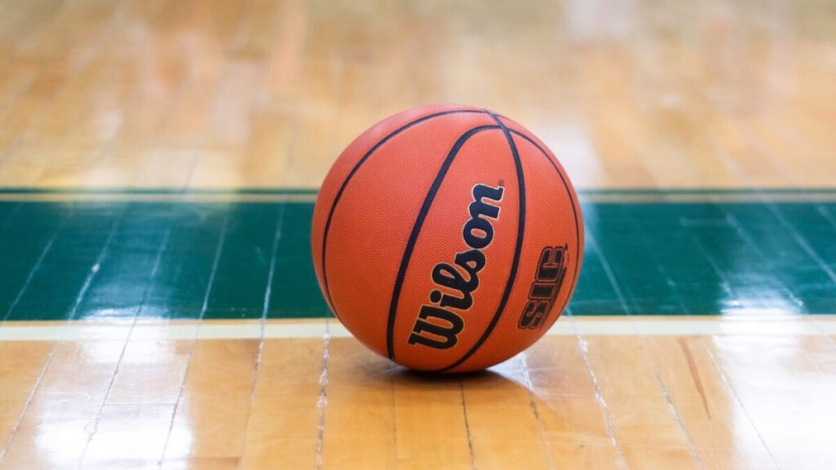 Wilson basketball on floor