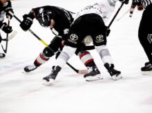 ice hockey players on rink