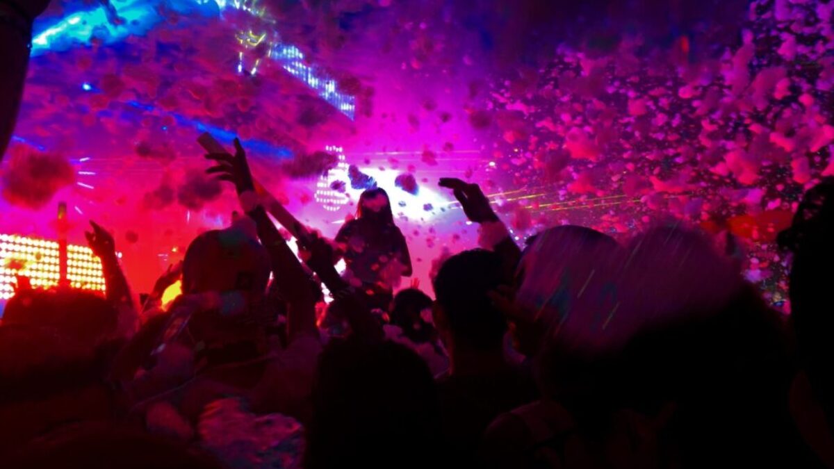 people doing party in dark room