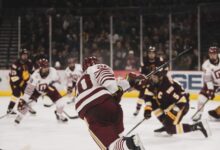 ice hockey players on ice hockey stadium