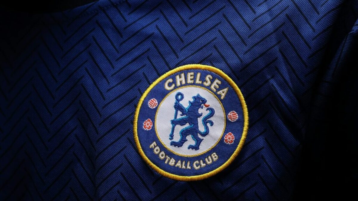 a close up of the chelsea badge on a shirt