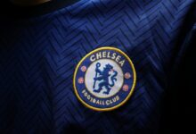a close up of the chelsea badge on a shirt