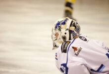 ice hockey, goalkeeper, ice rink