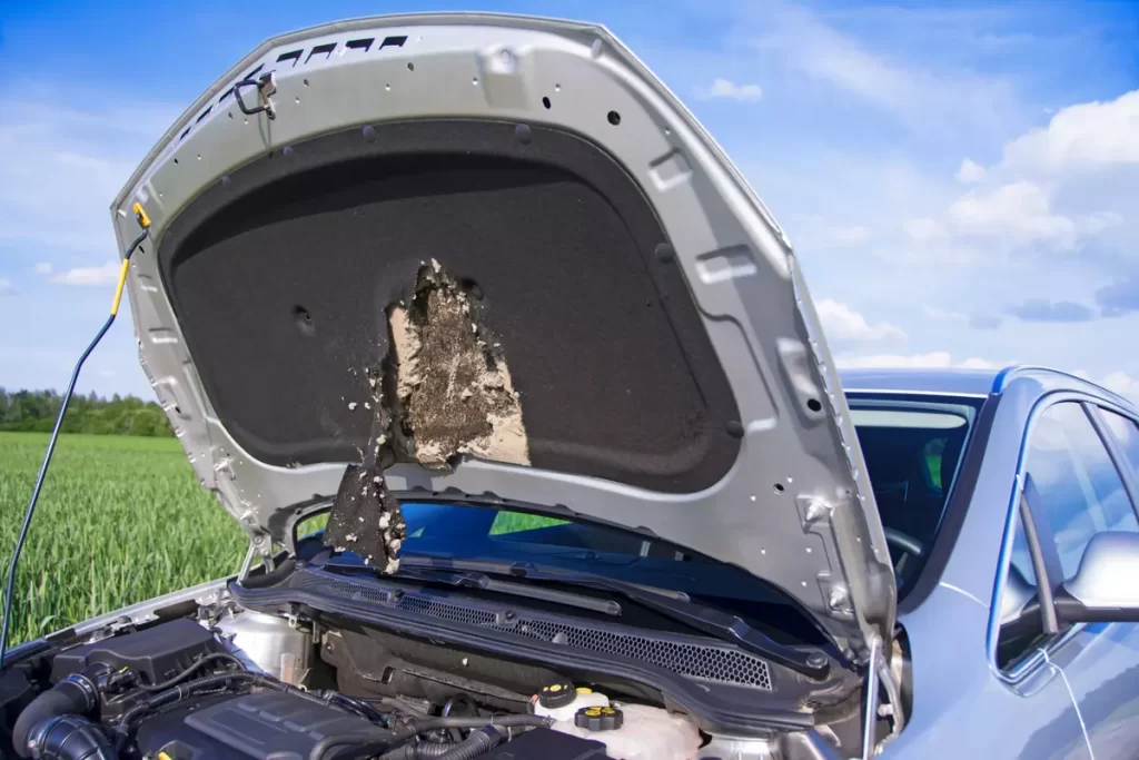Kocky-a-kuny-pod-kapotou-2 - SportDeník Zničený motorový prostor od kun