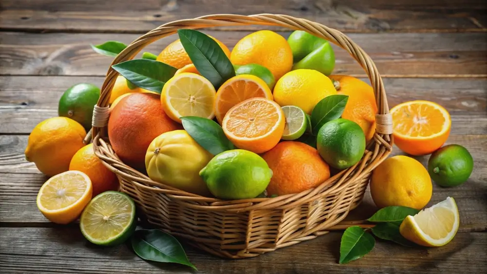 shutterstock_2494204083 - SportDeník Košík s citrusy.