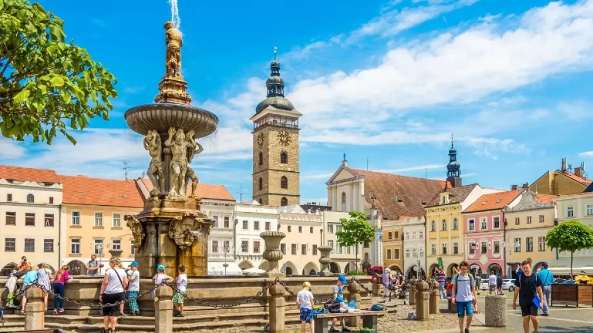 Náměstí Přemysla Otakara II. v Českých Budějovicích