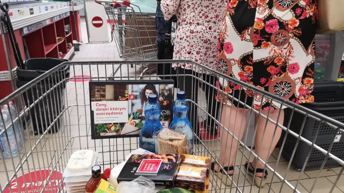 nákupní vozík v supermarketu