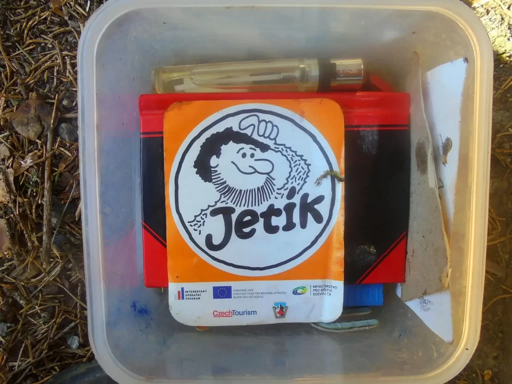 Příklad jedné z českých kešek - SportDeník keška