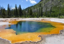 Yellowstonský národní park s přírodním termálem
