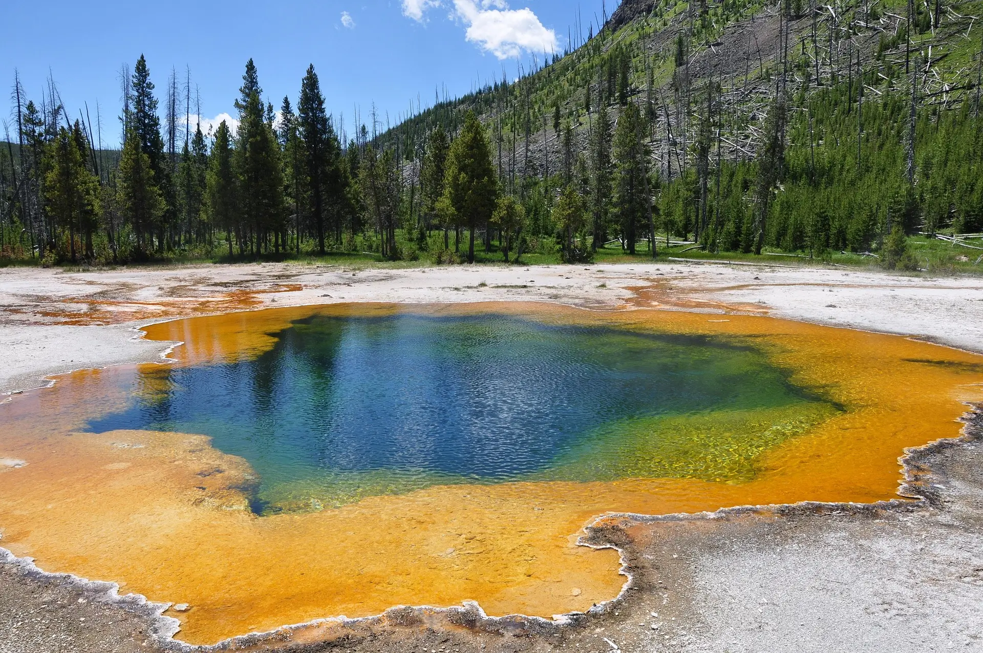 Yellowstonský národní park s přírodním termálem