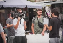 filmový štáb při natáčení