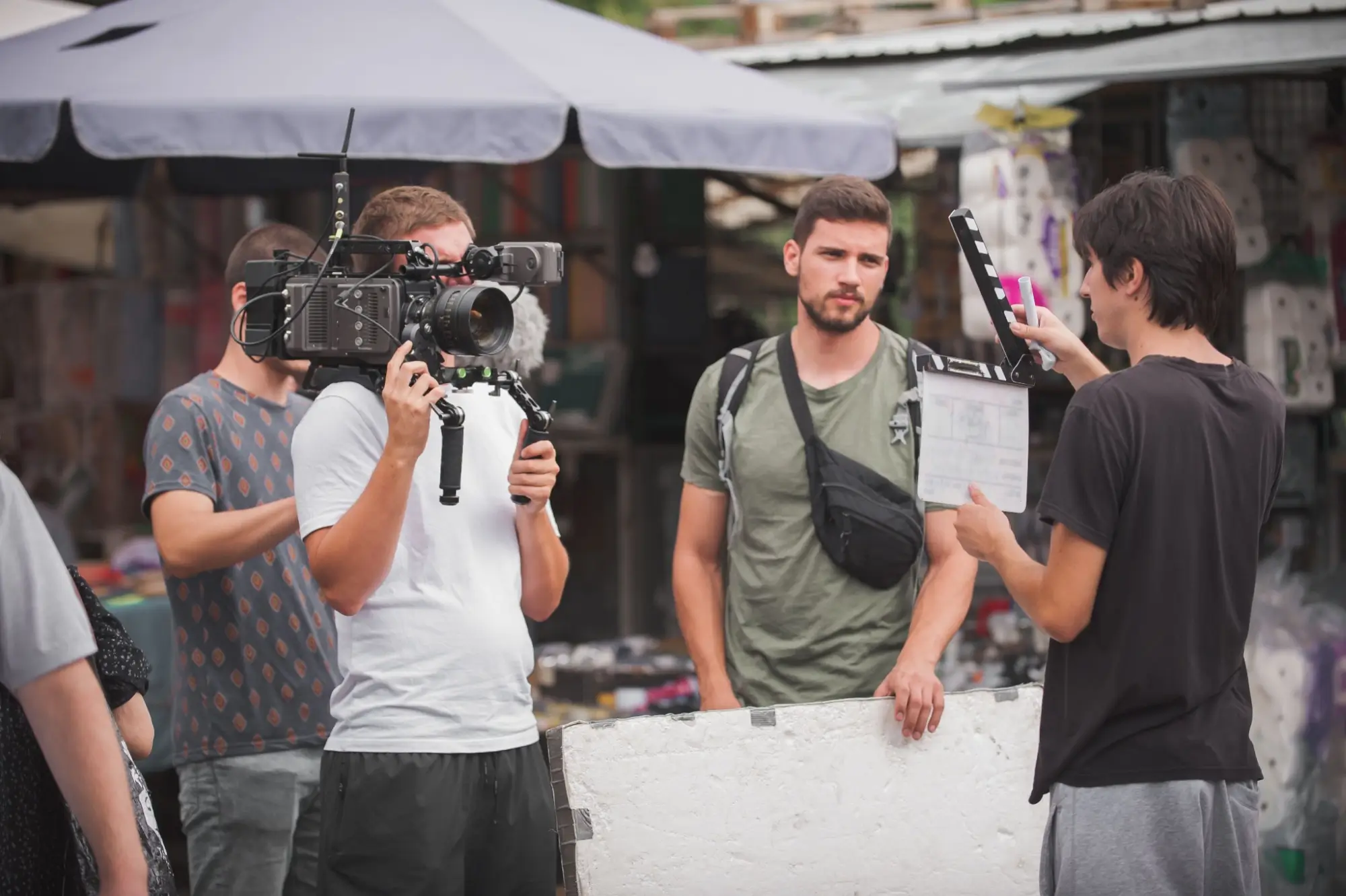 filmový štáb při natáčení