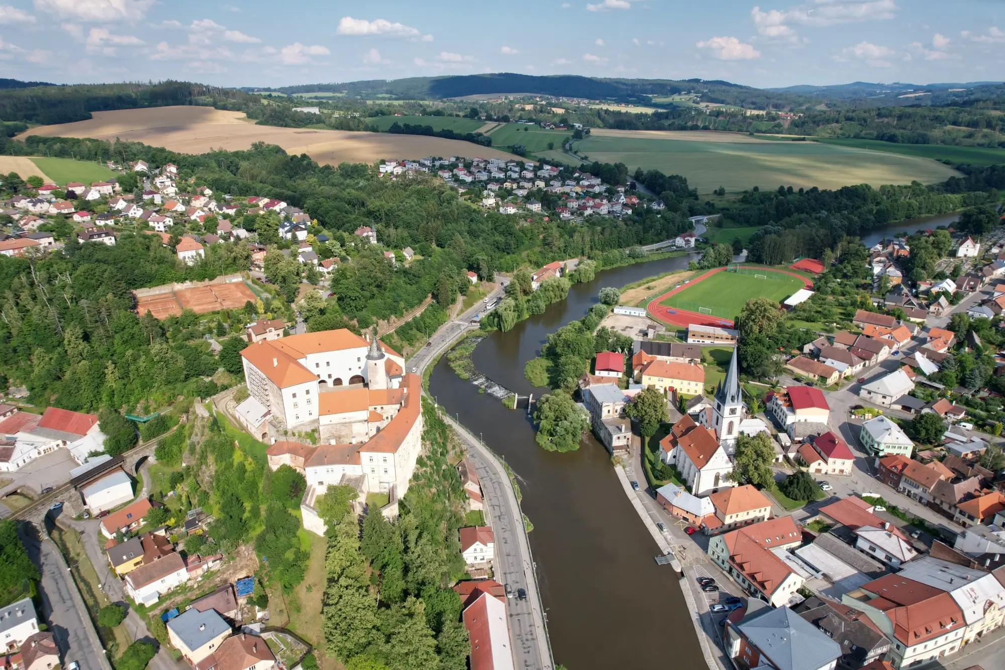 Sázava výhled řeka