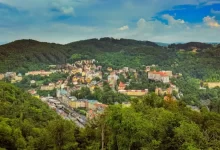 Ptačí pohled na Karlovy Vary