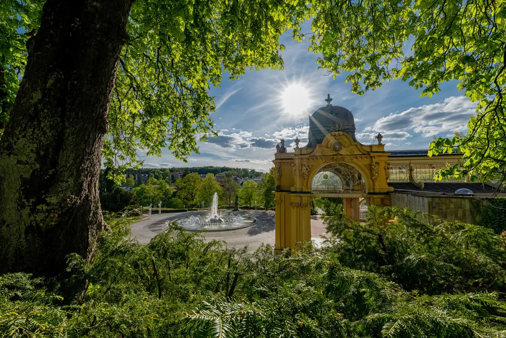 Park v Mariánských Lázních.