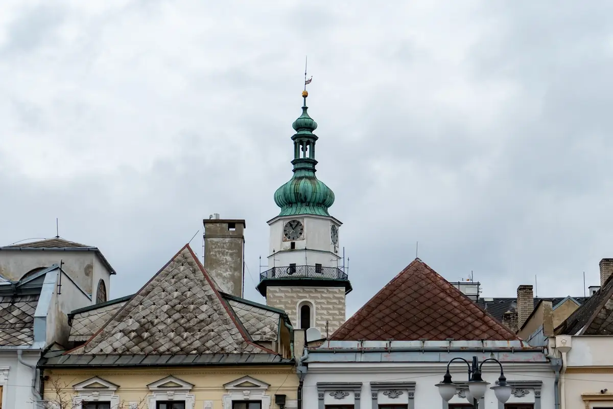 Pohled na historické centrum města Bruntál ve Slezsku