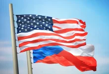 Americká a česká vlajka