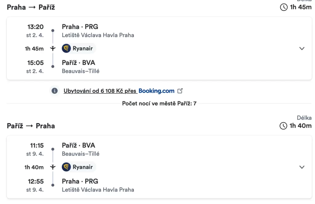 Letenky jsou dostupné spíše pro větší časové intervaly. - SportDeník Letenka
