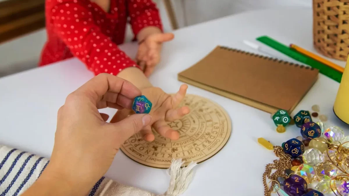 astroložka s dítětem
