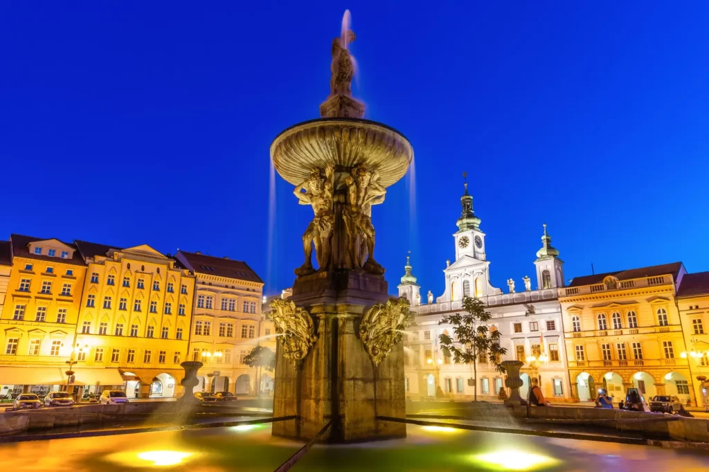 České Budějovice jsou krásně ve dne i v noci. 