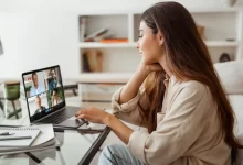 žena na home office
