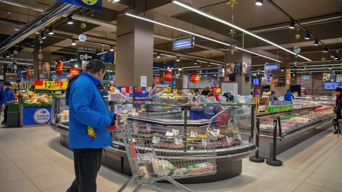 Nákup v supermarketu.