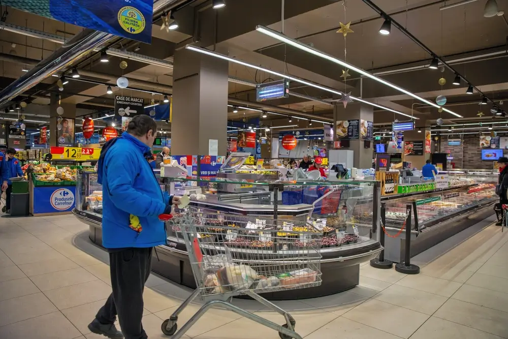 Nákup v supermarketu.