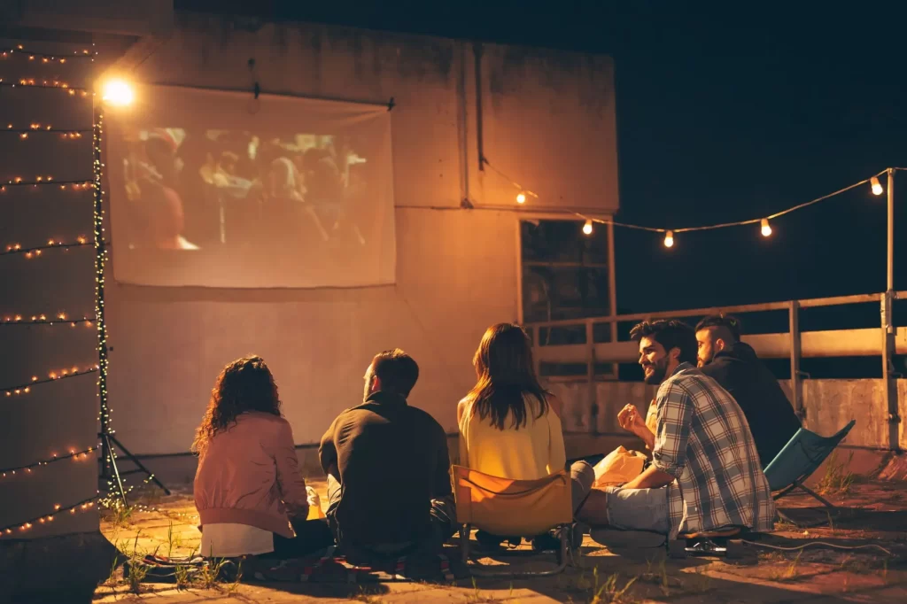 Letní kino na terase