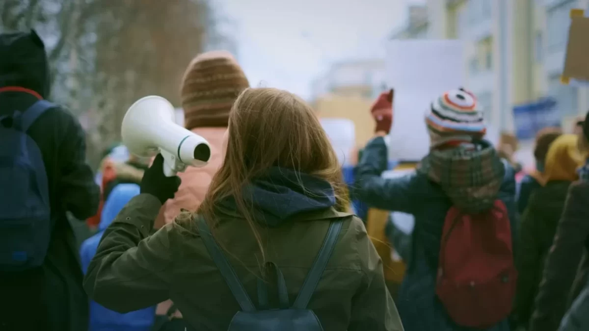 studenti protestují