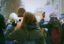 studenti protestují