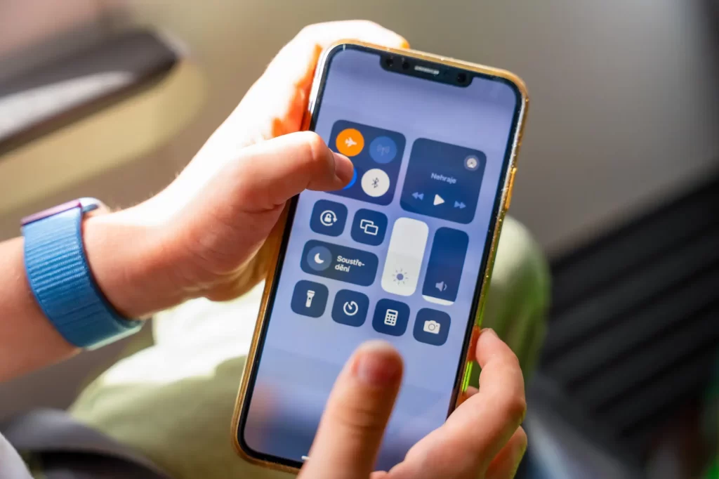 Hlavní nabídka chytrého telefonu