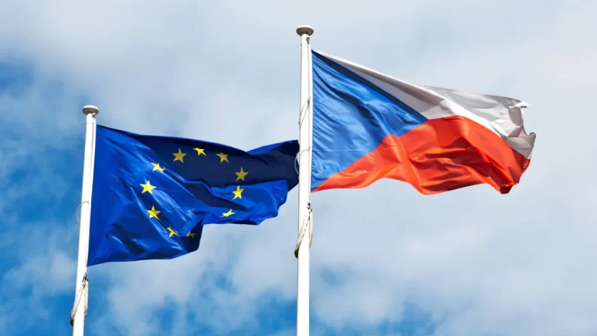 Evropská a česká vlajka