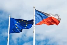 Evropská a česká vlajka