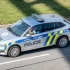 Automobil Policie ČR při jízdě