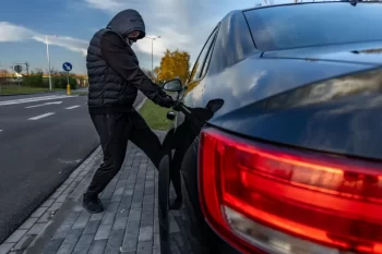 Zloděj krade auto