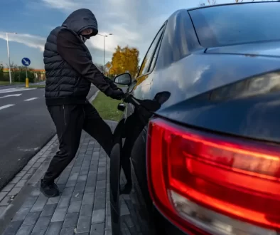 Zloděj krade auto