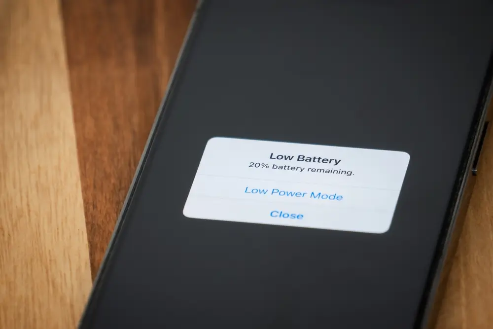 IPhone ukazuje Low Battery