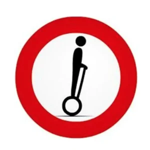 Dopravní značka: Zákaz vjezdu vozítkům segway