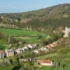 Výhled na krajinu a v dálce hostýnské vrchy