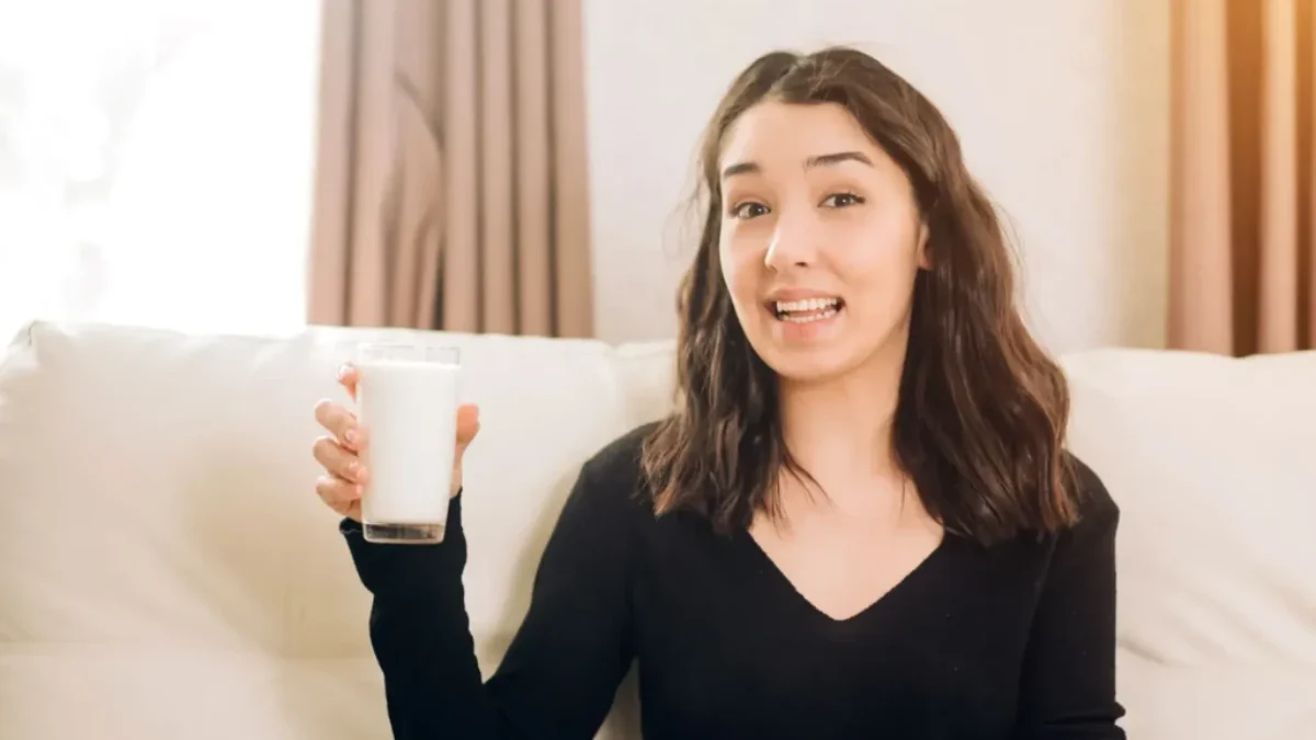 Žena s kefírem