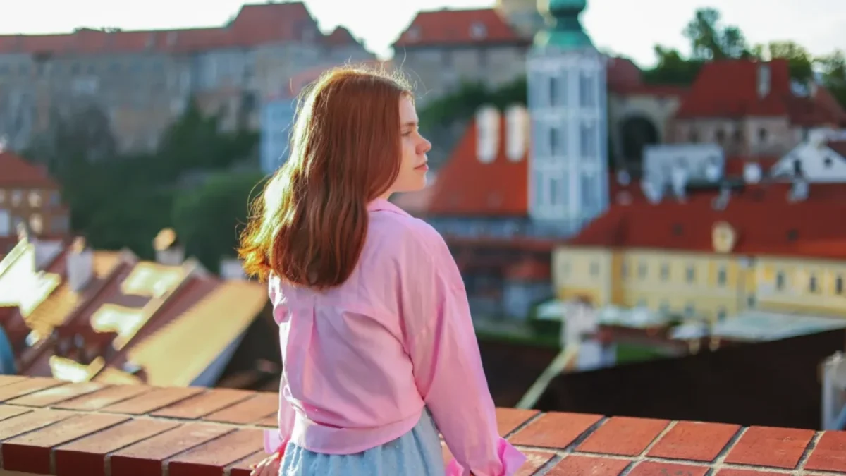 Žena v Českém Krumlově