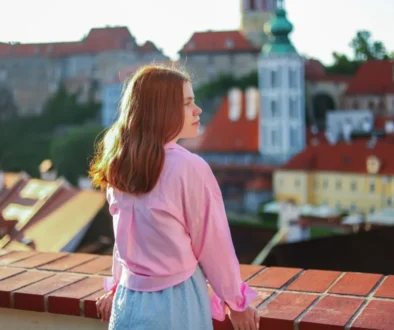 Žena v Českém Krumlově