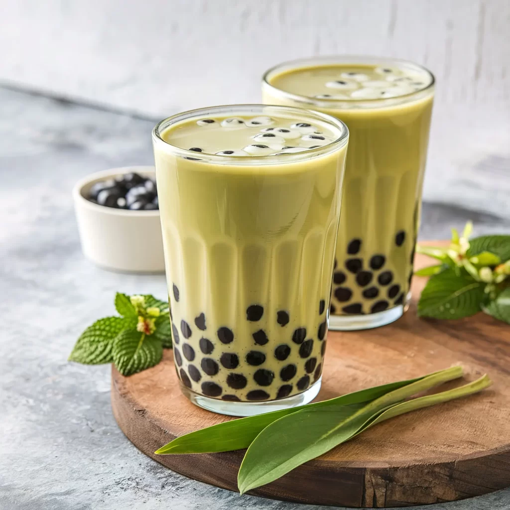 - SportDeník matcha bubble tea