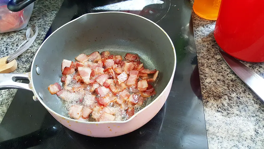 slanina na pánvi