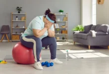 žena je nešťastná, protože nehubne