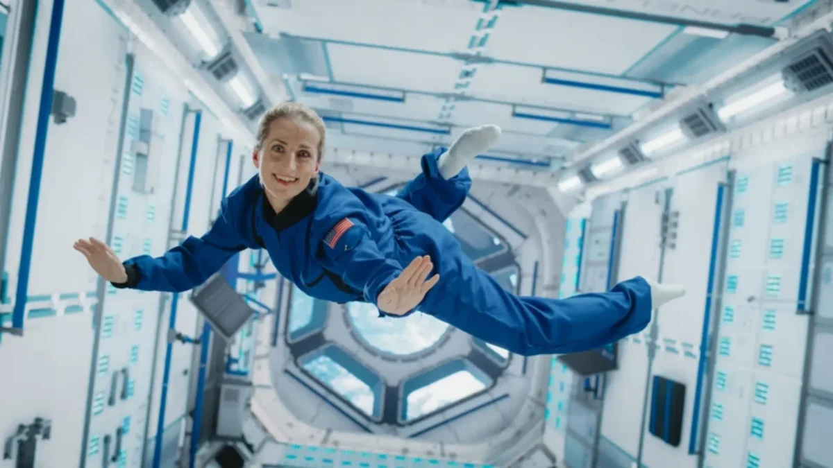 Astronautka ve stavu beztíže